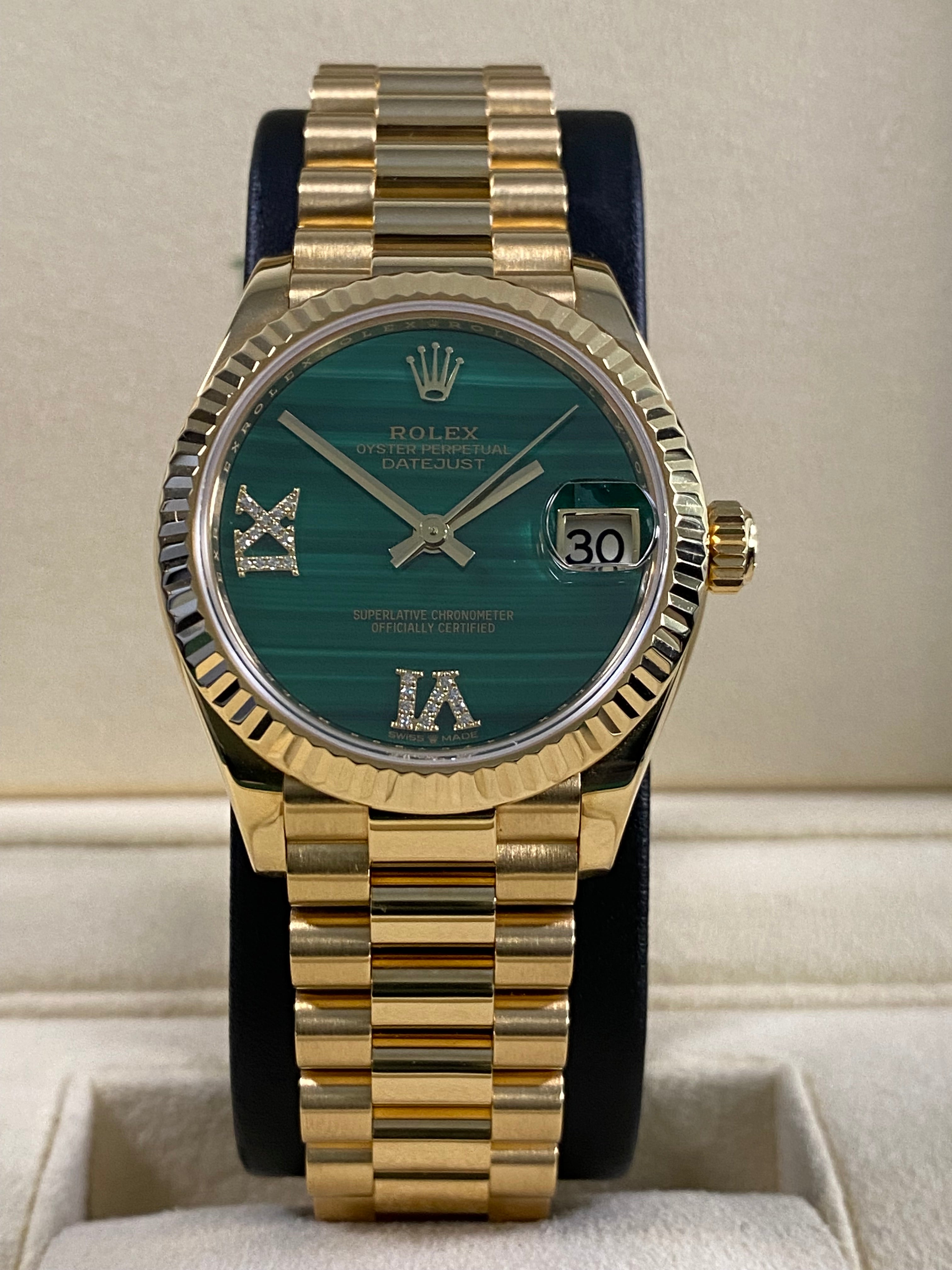 Rolex Datejust 31 - 2018 - Malachite Dial - 278278 *FULL SET