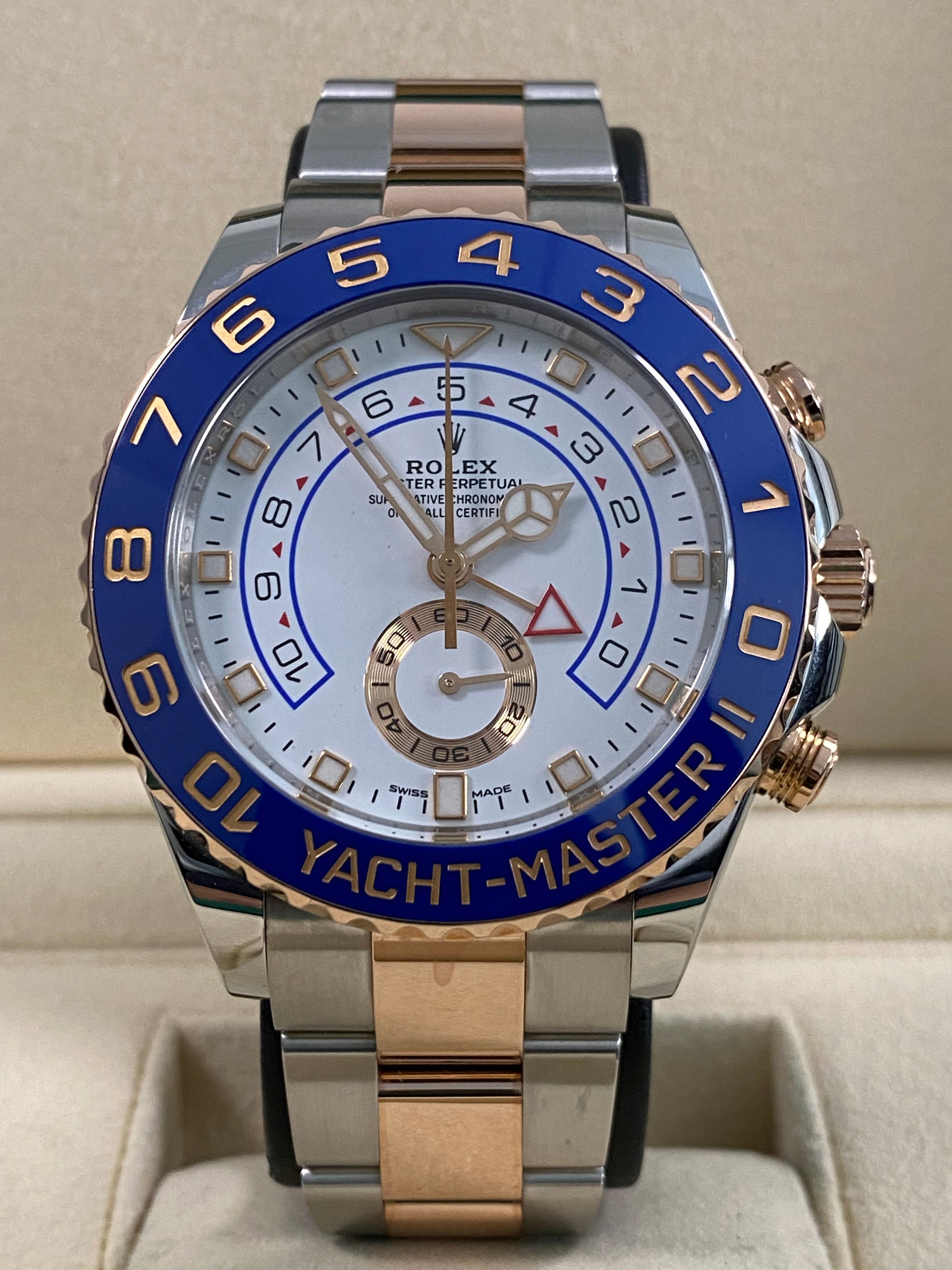 Rolex Yacht-Master II - 2018 - White Dial Mercedes Hands - 116681