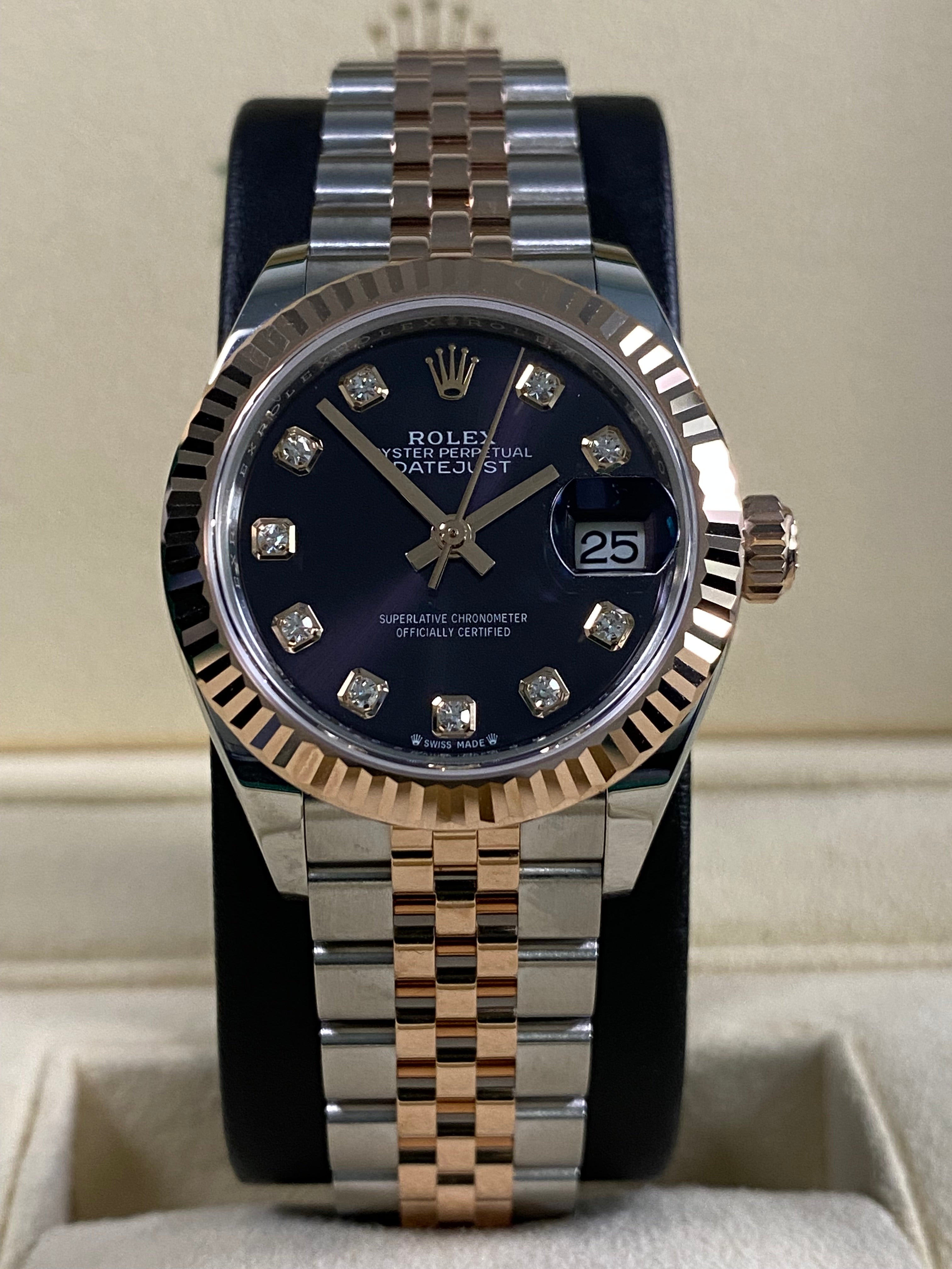 Rolex Lady-Datejust 28 - 2025 - Aubergine Diamond Dial - 279171