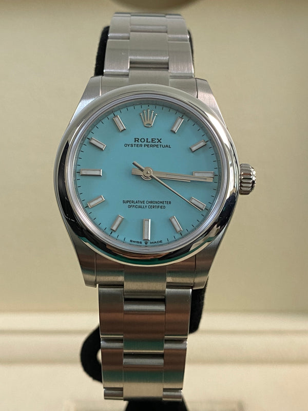 Rolex Oyster Perpetual 31 - 2025 - Domed Bezel - "Tiffany" Dial - Oyster Bracelet - 277200 *FULL SET*