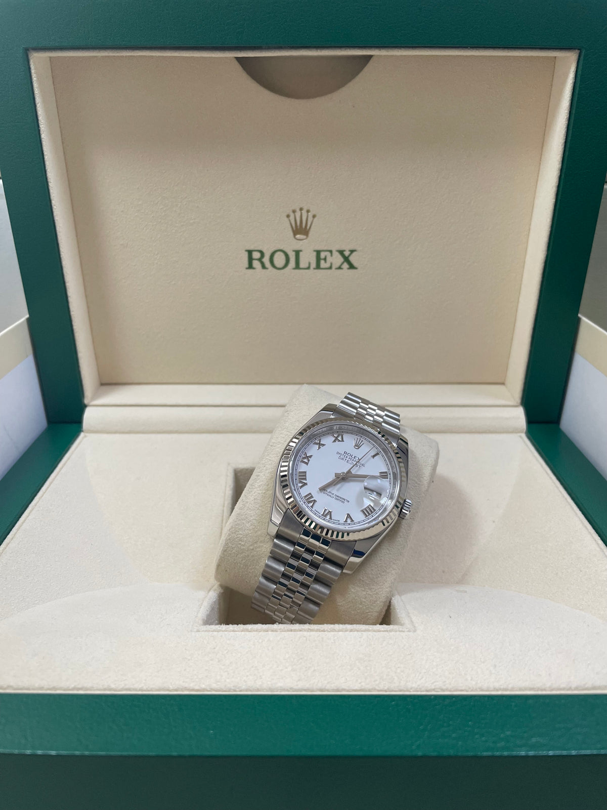 Rolex Steel White Gold Datejust 31 - 2017 - Fluted Bezel - White Roman Dial - Jubilee Bracelet - 178274