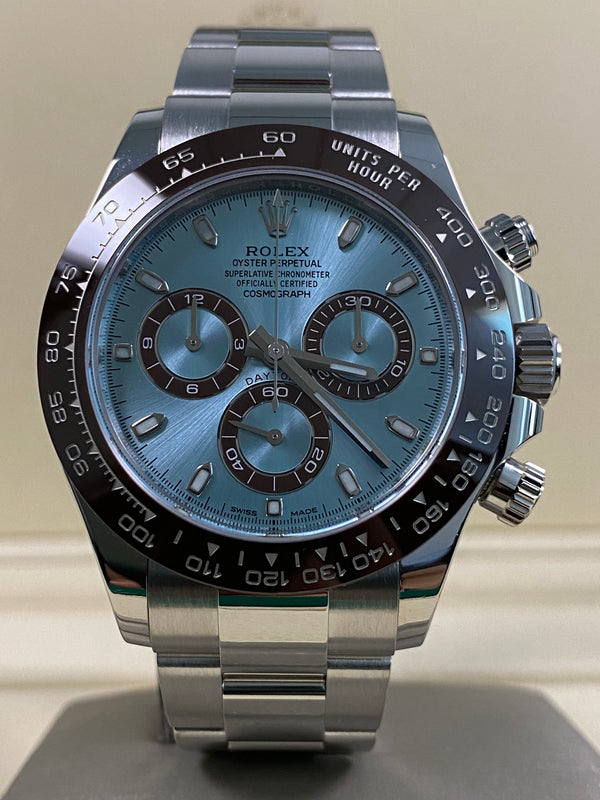 Rolex Platinum Cosmograph Daytona - 2021 - Ice Blue Dial - 116506 *FULL SET*