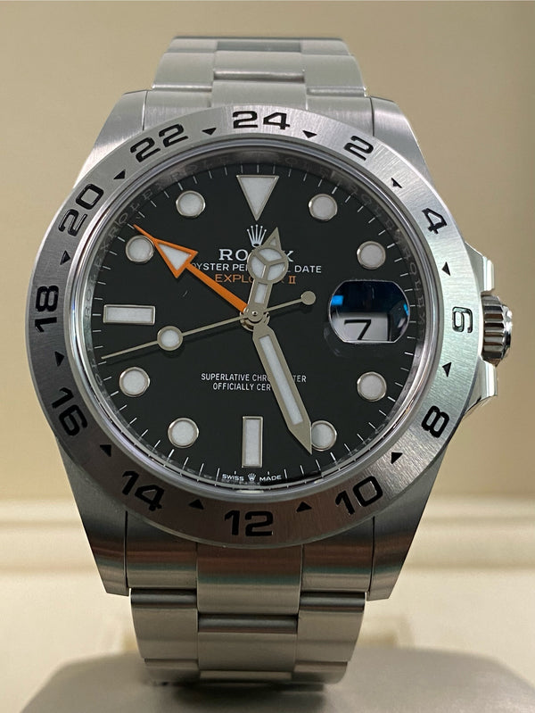 Rolex Oystersteel Explorer II - 2024 - Black Dial - Oyster Bracelet - 226570 *UNPOLISHED*