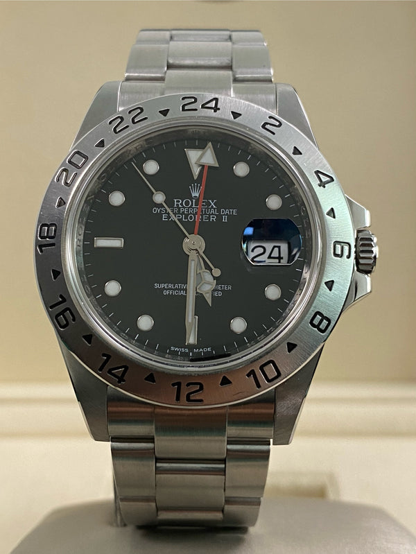 Rolex Oyster Perpetual Explorer II - 2010 - Black Dial - 16570 *3186 Movement*
