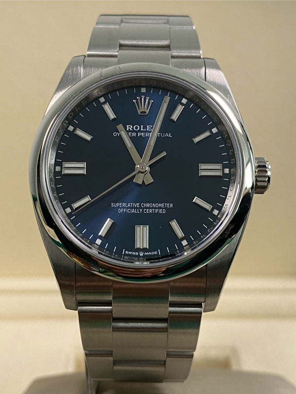 Rolex Steel Oyster Perpetual 36 - 2020 - Domed Bezel - Blue Dial - 126000 *FULL SET*