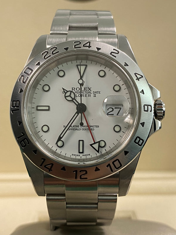 Rolex Oyster Perpetual Explorer II - 2000 - Black Dial - 16570 *FULL SET*
