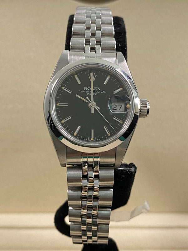 Rolex Oyster Perpetual Lady Date - 1998 - Black Index Dial - Jubilee Bracelet - 69240