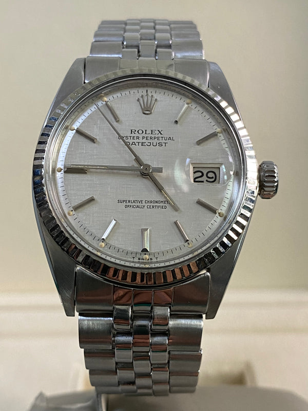 Rolex Steel Datejust 36 - 1973 - Fluted Bezel - Silver Linen Dial - Jubilee Bracelet - 1601