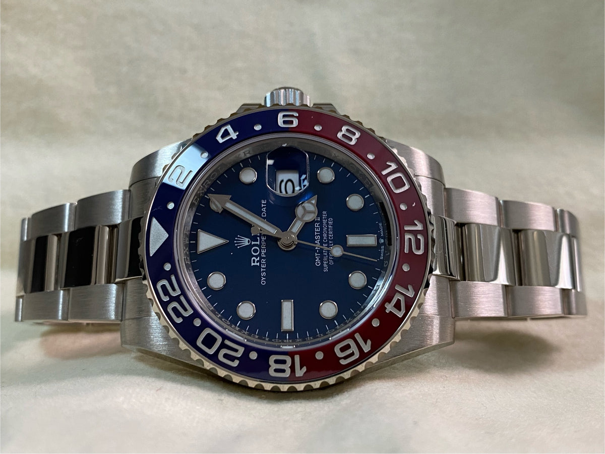 Rolex White Gold GMT-Master II - 2021 - "Pepsi" Bezel - Blue Dial - Oyster Bracelet - 126719BLRO *FULL SET*