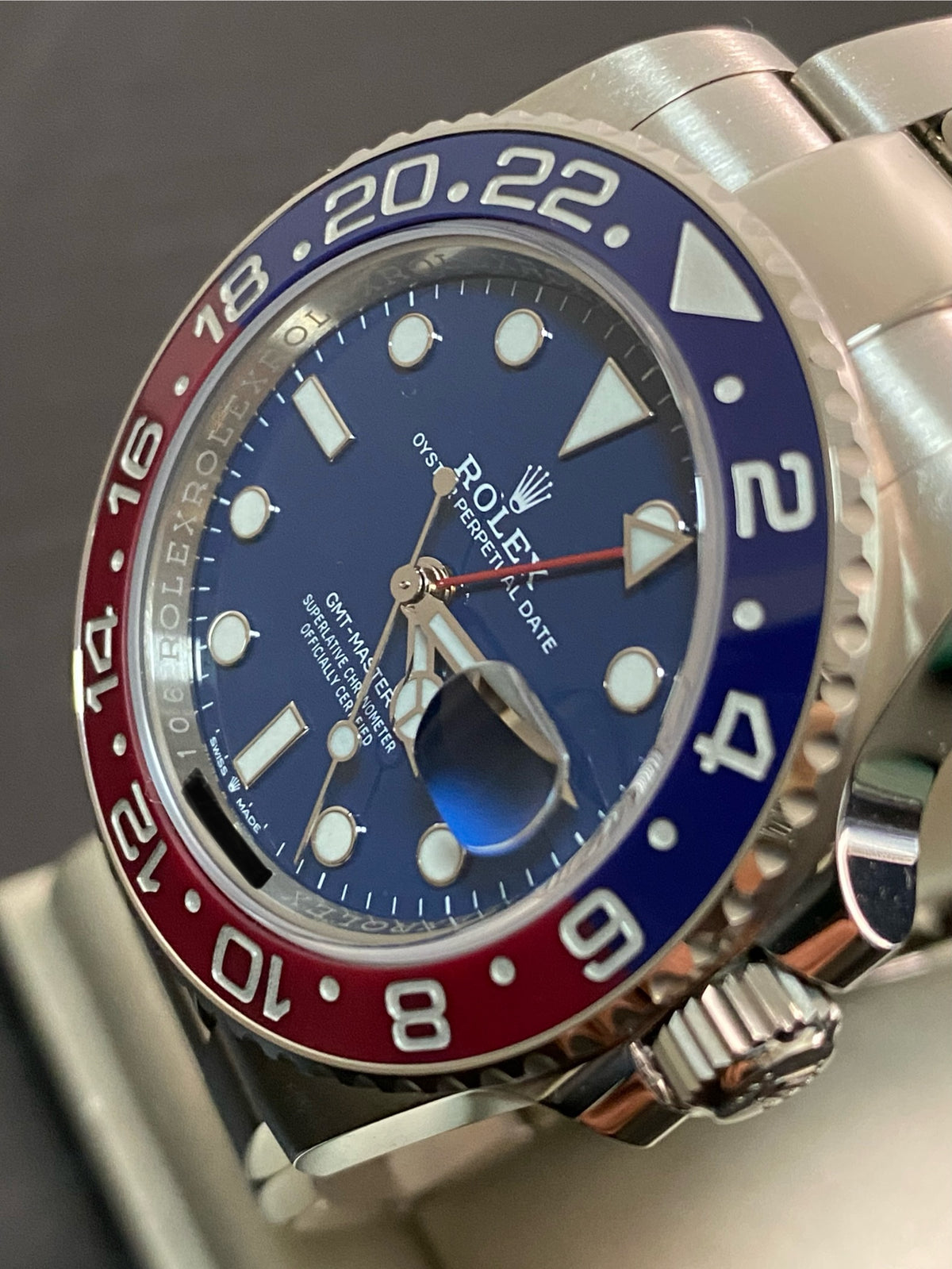 Rolex White Gold GMT-Master II - 2021 - "Pepsi" Bezel - Blue Dial - Oyster Bracelet - 126719BLRO *FULL SET*
