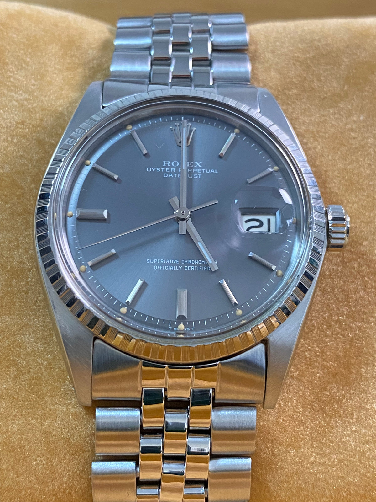Rolex Steel Datejust 36 - 1969 - Grey Index Dial - Jubilee Bracelet - 1603