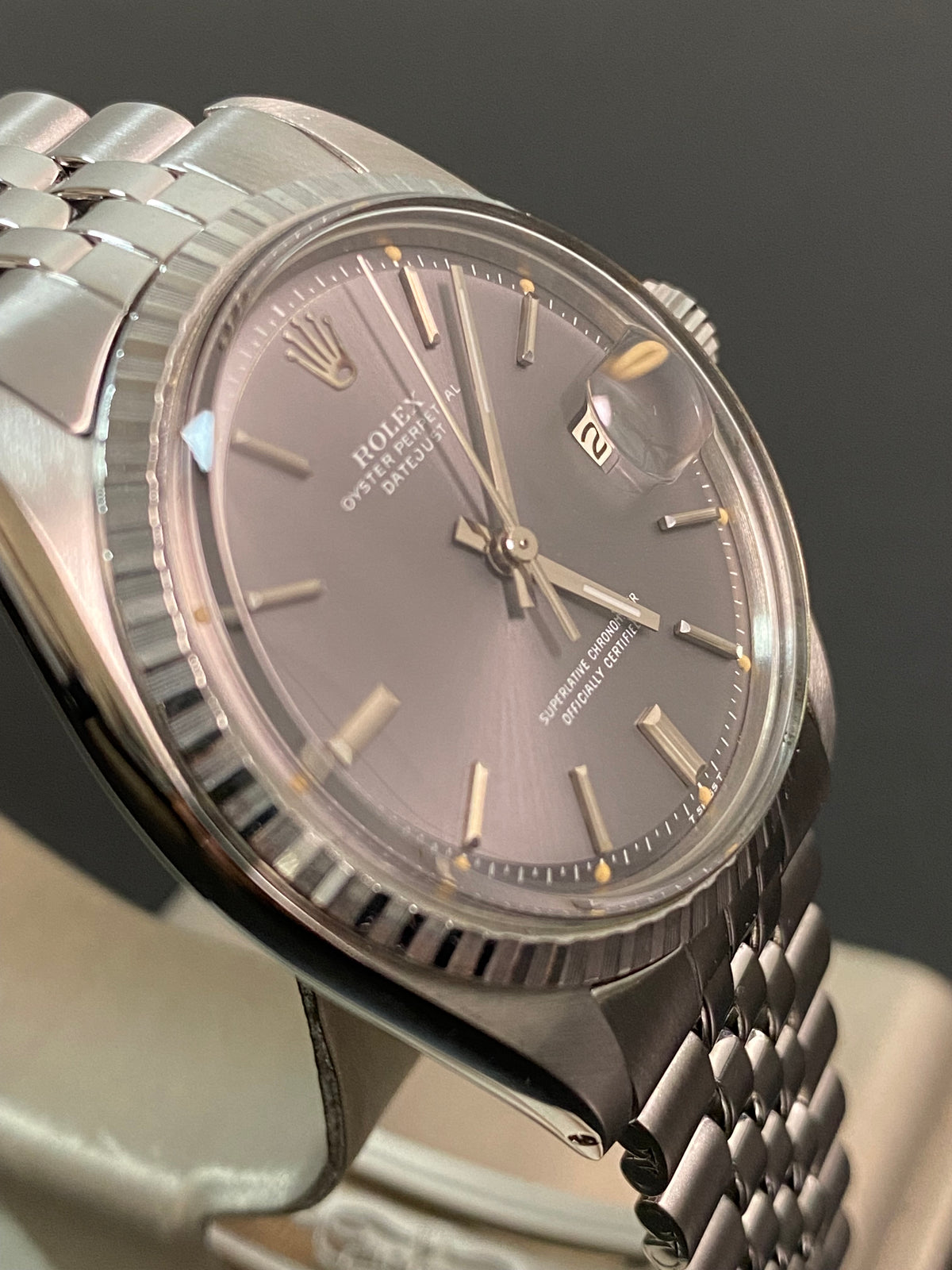 Rolex Steel Datejust 36 - 1969 - Grey Index Dial - Jubilee Bracelet - 1603