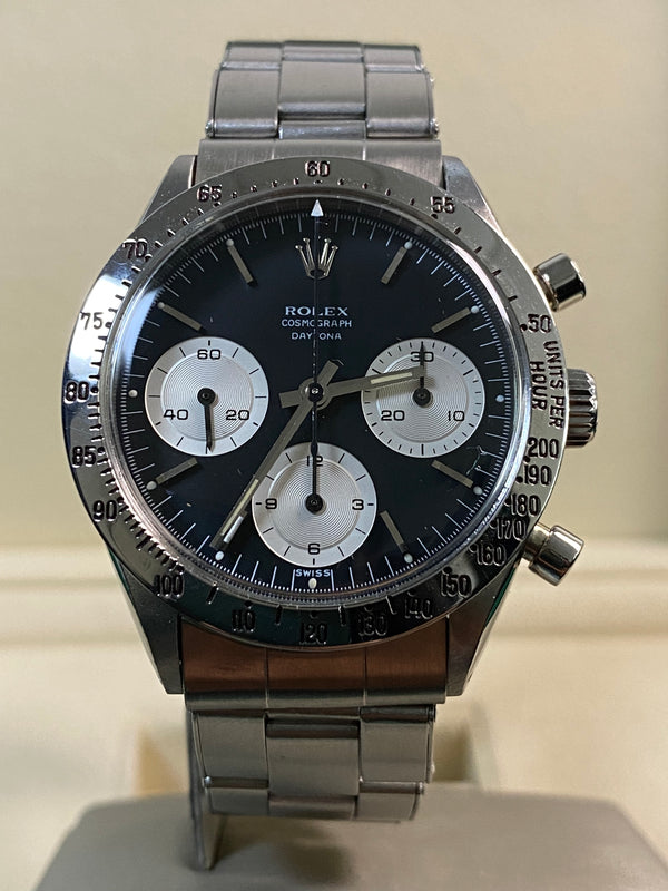 Rolex Steel Cosmograph Daytona -  1968 - Black Dial - 6239 *FULL SET*
