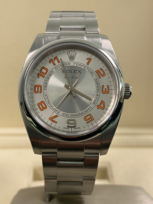 Rolex Air King 34mm - Silver Concentric Arabic Dial - 114200