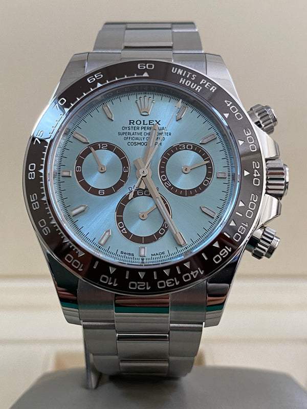 Rolex Platinum Cosmograph Daytona - 2024 - Ice Blue Index Dial - 126506 *FULL SET*