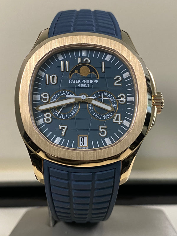 Patek Philippe Rose Gold Aquanaut Luce Annual Calendar - 2024 - Blue Dial - 5261R *UNCUT STRAP*