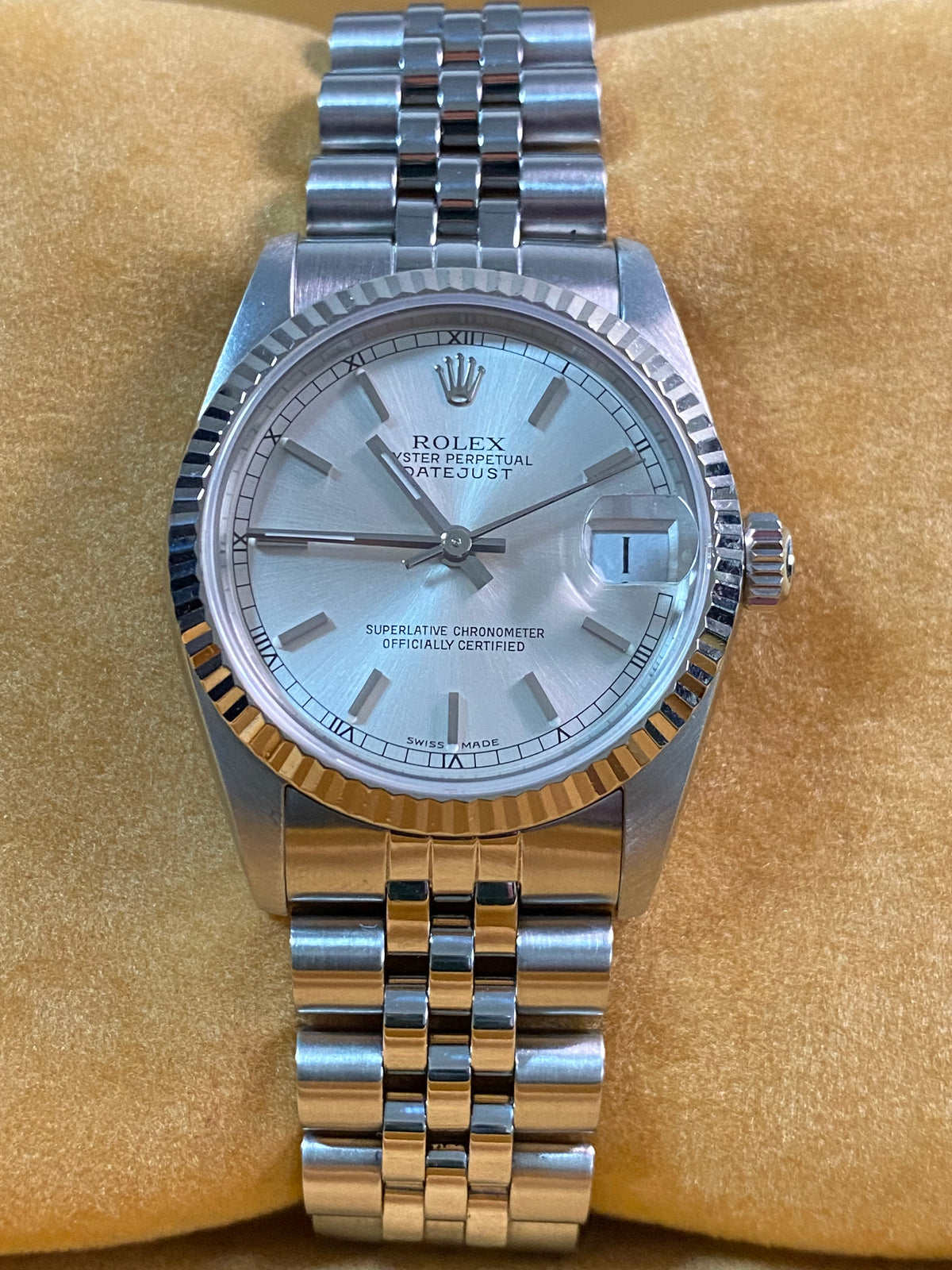 Rolex Steel Datejust 31 - 1986 - Fluted Bezel - Silver Index Dial - Jubilee Bracelet - 68274