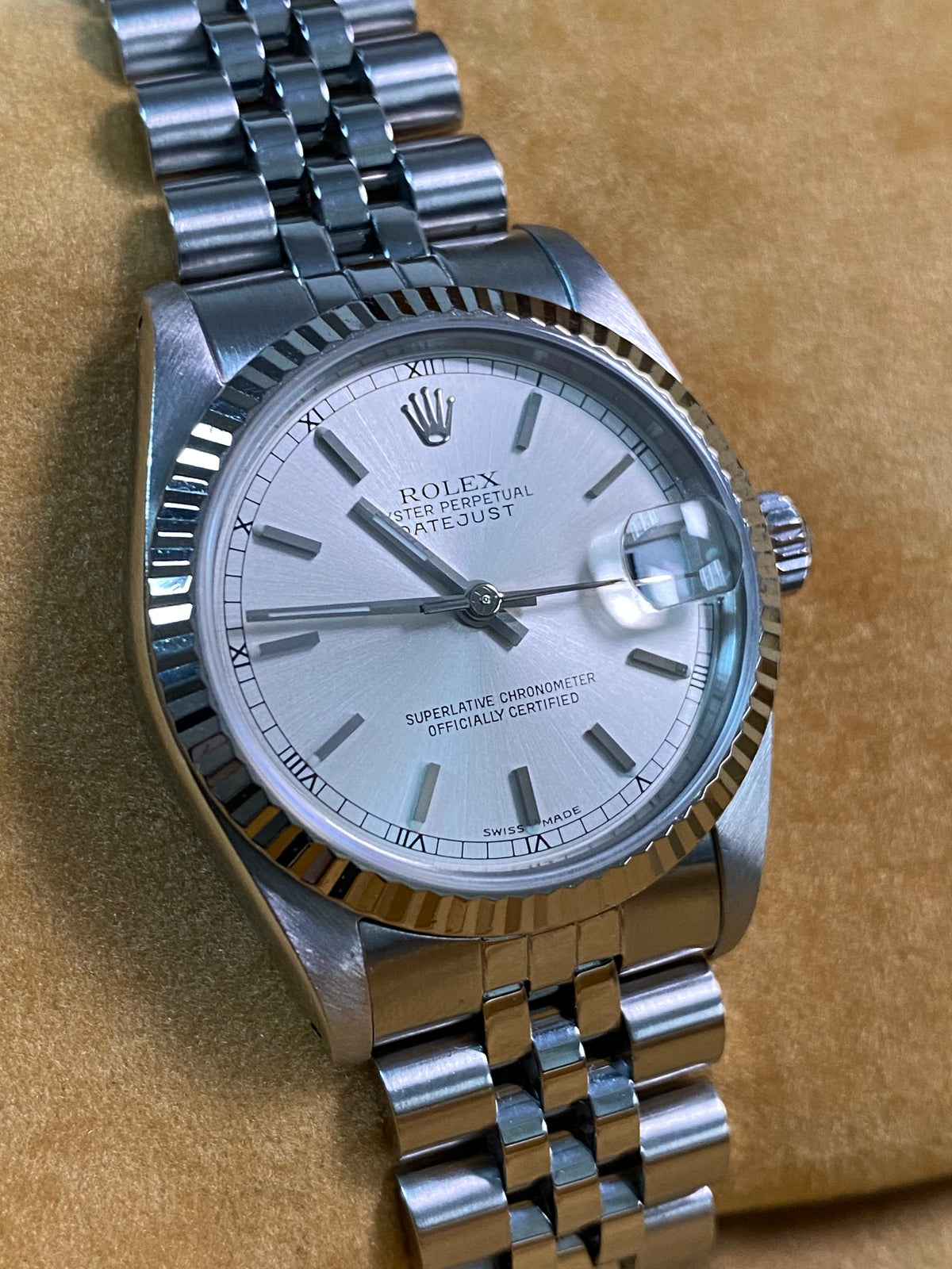 Rolex Steel Datejust 31 - 1986 - Fluted Bezel - Silver Index Dial - Jubilee Bracelet - 68274