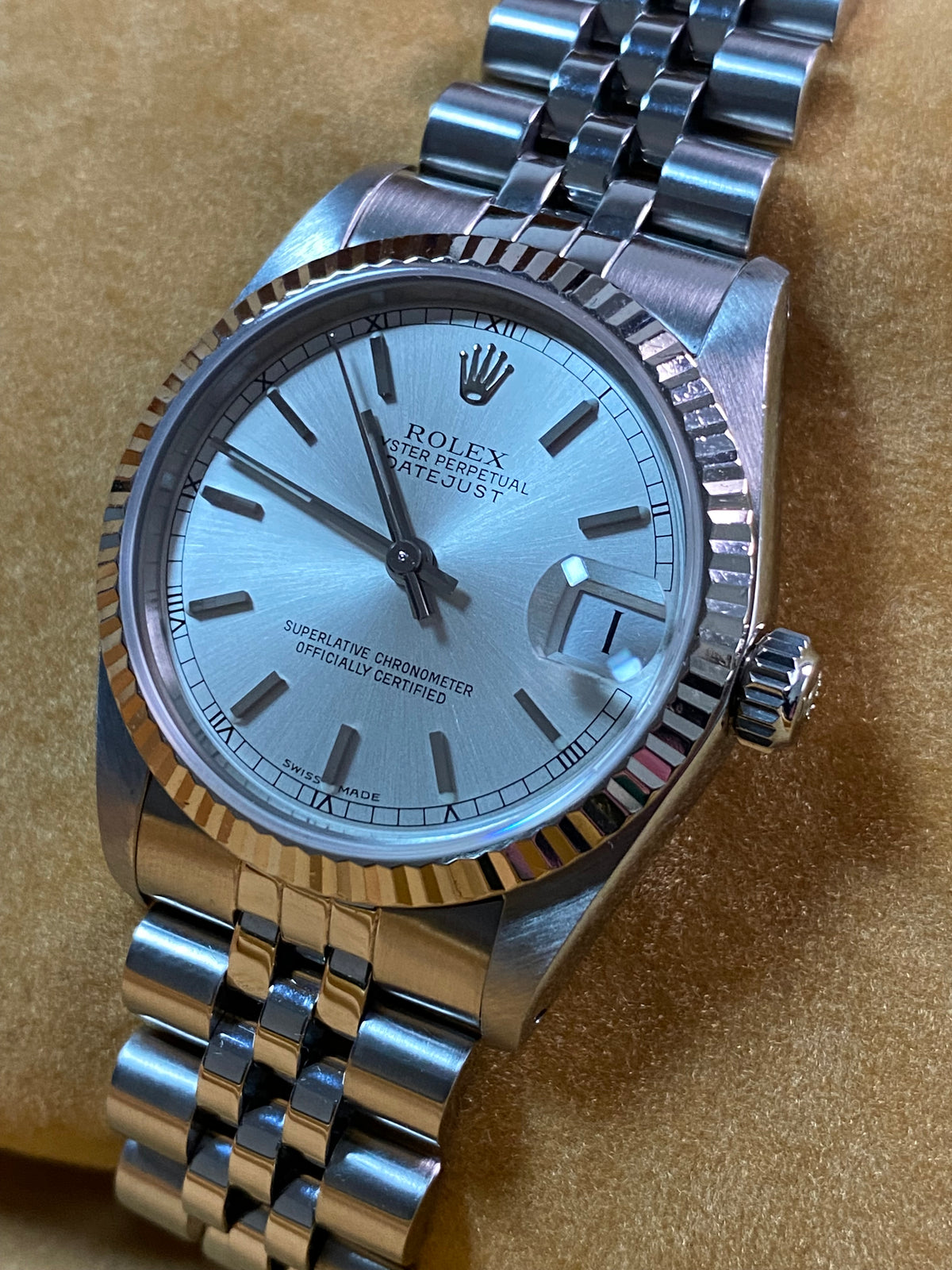 Rolex Steel Datejust 31 - 1986 - Fluted Bezel - Silver Index Dial - Jubilee Bracelet - 68274