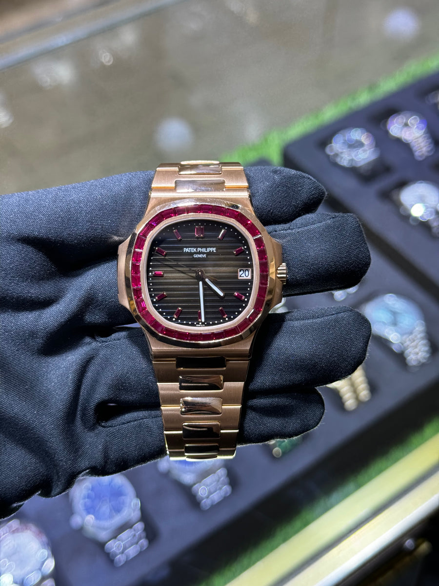 Ruby Nautilus Authentic Patek Philippe Watches | Time of Swiss Inc – Time of Swiss INC