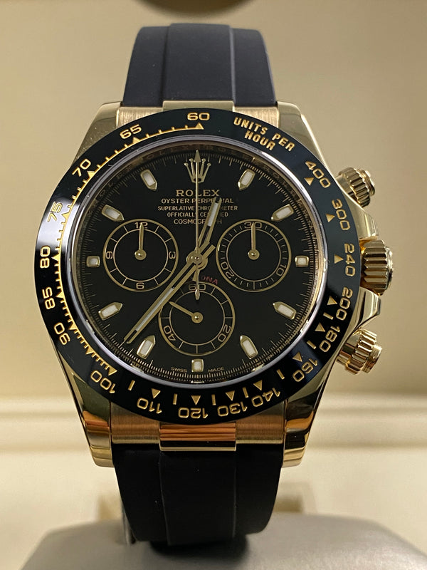 Rolex Yellow Gold Cosmograph Daytona - 2022 - Black Dial - 116518LN *FULL SET*