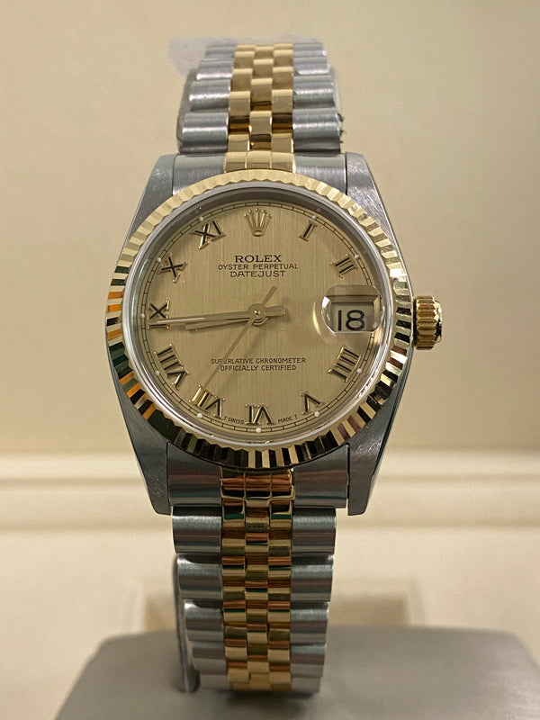 Rolex Datejust 31 - 1993 - Champagne Linen Dial - 68273 *FULL SET*