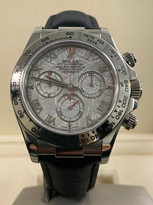 Rolex Cosmograph Daytona - 2003 - Meteorite Dial - Leather Strap - 116519 *FULL SET*