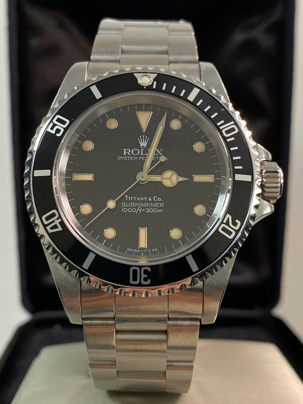 Rolex Steel No Date Submariner Tiffany & Co - E serial - Tiffany & Co Stamp - 14060 *FULL SET*
