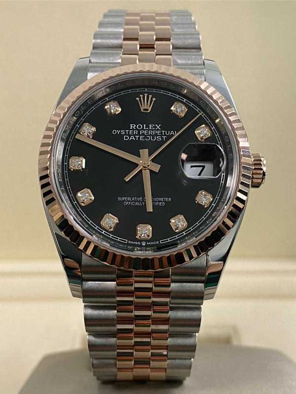 Rolex Datejust 36 - 2023 - Black Diamond Dial - Jubilee Bracelet - 126231 *FULL SET*