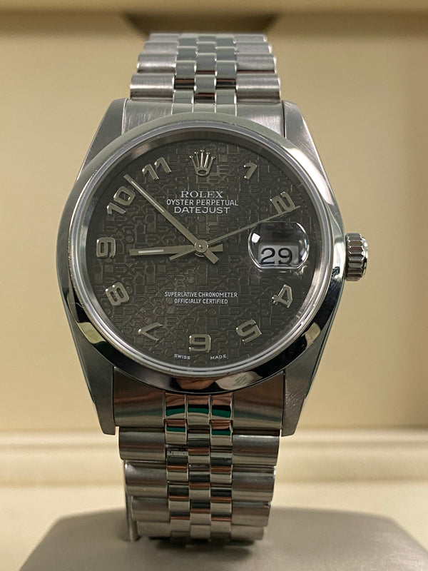 Rolex Datejust 36 - 1990 - Computer/Anniversary Arabic Dial - 16200 *FULL SET*