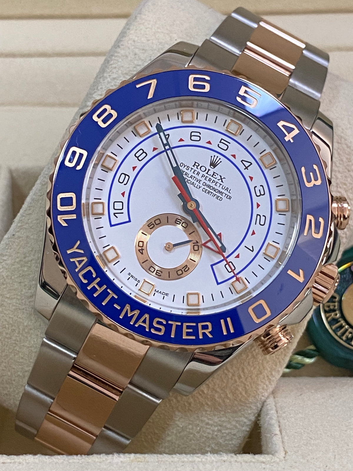 Rolex Steel and Everose Gold Yacht-Master II - 2017 - White Dial - 116681