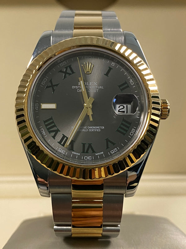 Rolex Datejust II - 2012 - "Wimbledon" Dial - Oyster Bracelet - 116333 *FULL SET*