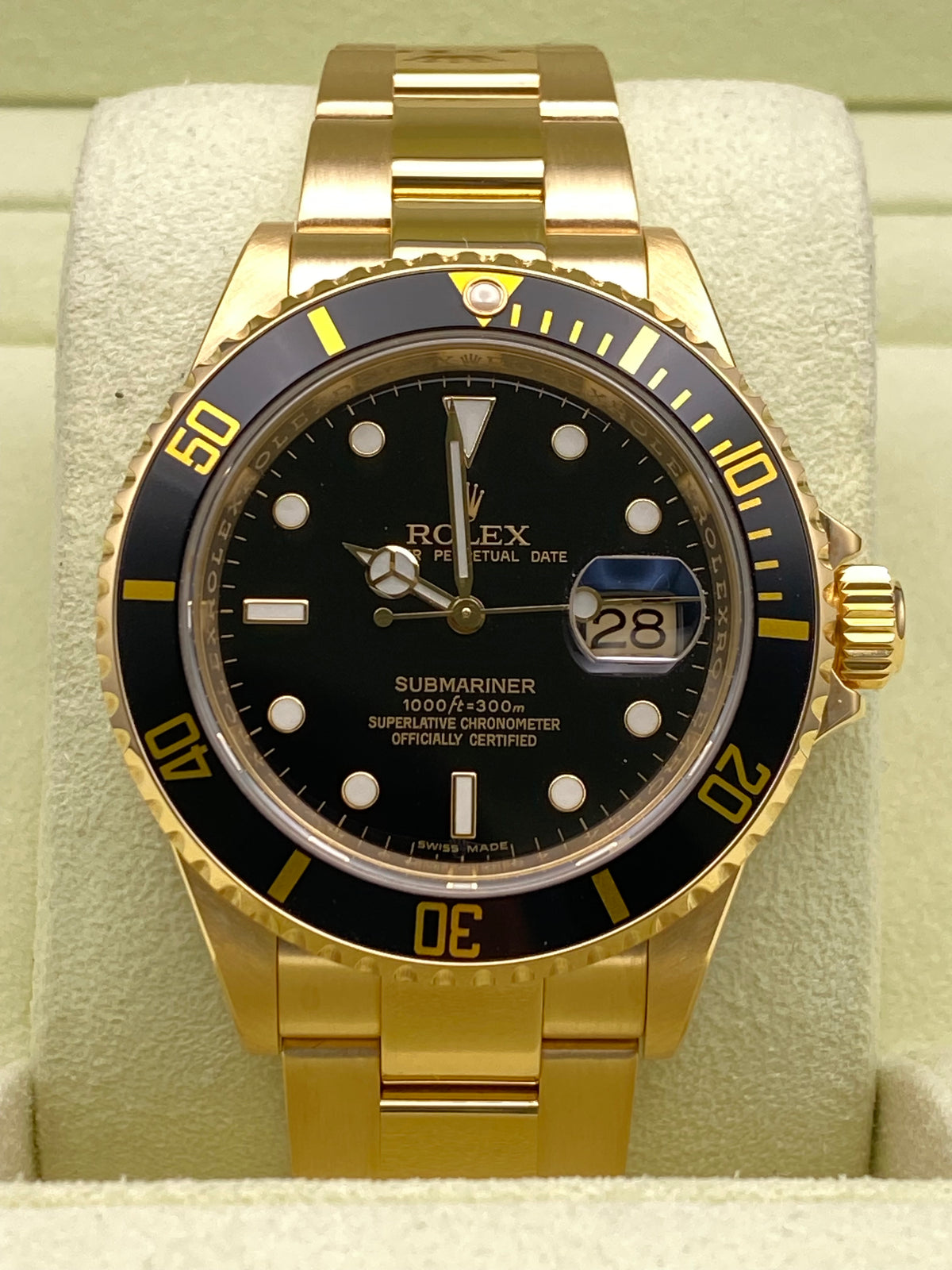 Rolex Yellow Gold Submariner Date - 2011 - Pre Ceramic Black Bezel - Black Dial - 16618LN