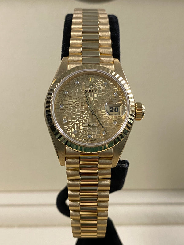 Rolex Lady-Datejust - 1989 - Anniversary Diamond Dial - 69178 *FULL SET*