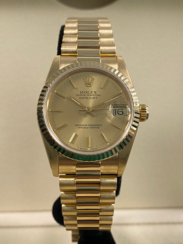 Rolex Datejust 31 - 1987 - Champagne Index Dial - 68278 *FULL SET*