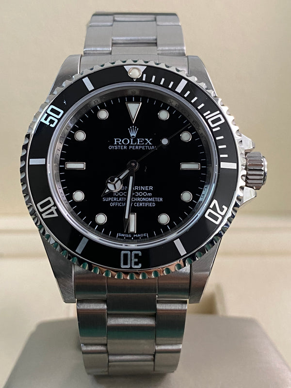 Rolex Steel No Date Submariner - M serial - Pre-Ceramic Bezel - Black Dial - 14060M *FULL SET*