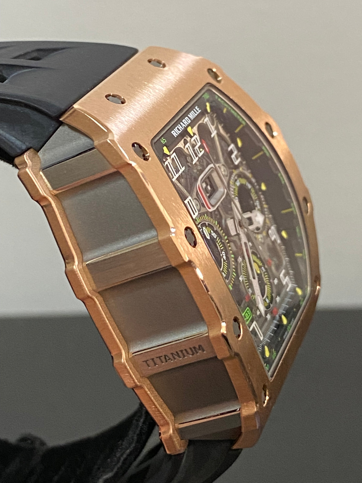 Richard Mille Rose Gold Titanium - 2020 - Chronograph Skeleton Arabic Dial - Rubber Bracelet - RM 11-03