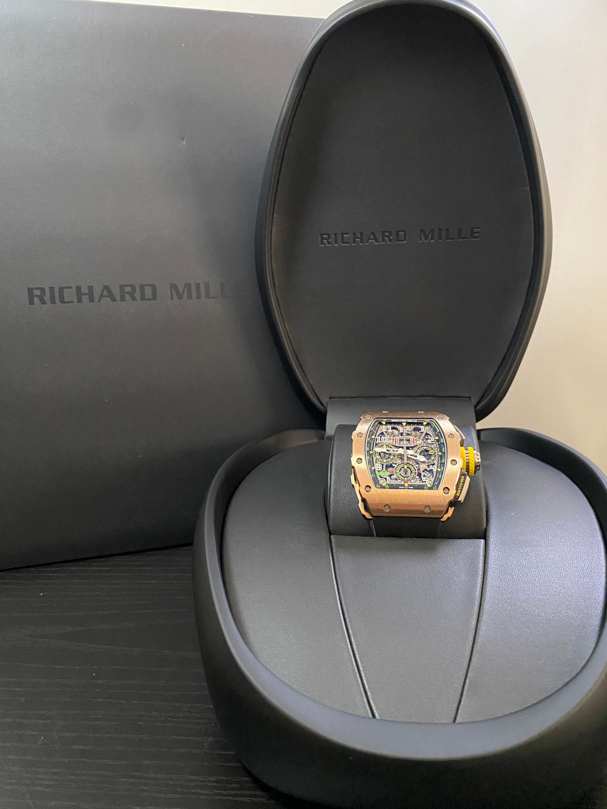 Richard Mille Rose Gold Titanium - 2020 - Chronograph Skeleton Arabic Dial - Rubber Bracelet - RM 11-03