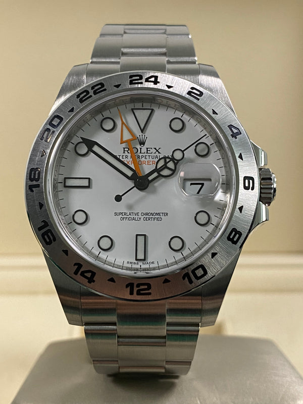 Rolex Explorer II -  2017 - "Polar" White Dial - 216570 *FULL SET*