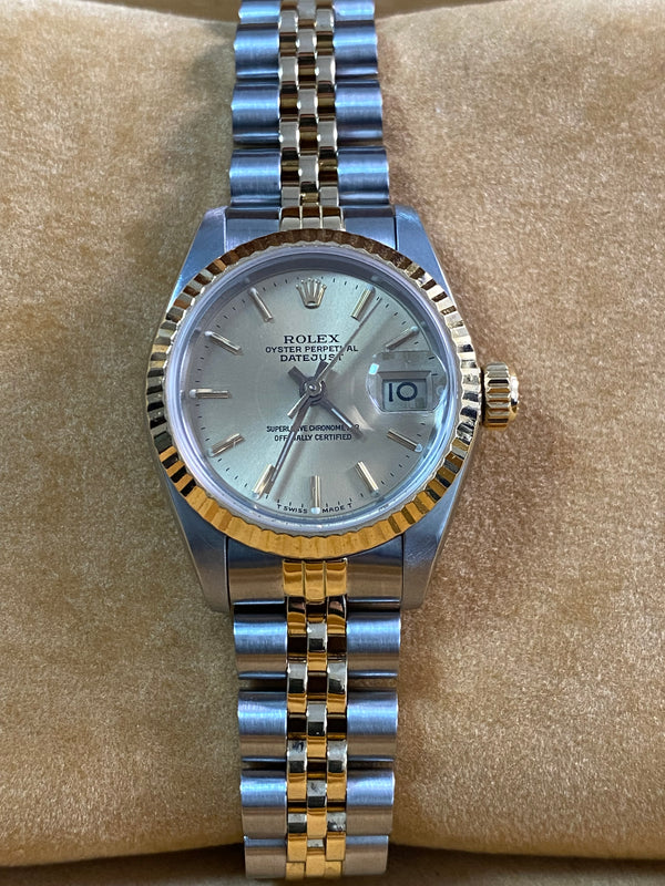 Rolex Steel & Yellow Gold Lady-Datejust - 1987 - Fluted Bezel - Champagne Index Dial - Jubilee Bracelet - 69173