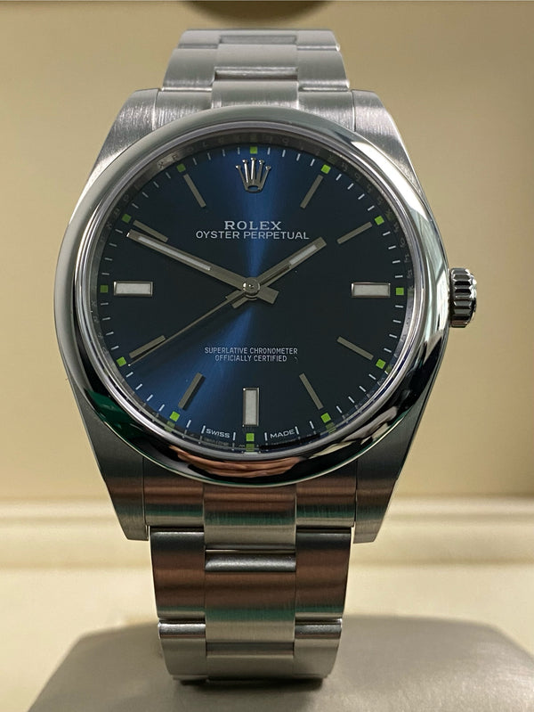 Rolex Oyster Perpetual 39 - Blue Dial - 114300
