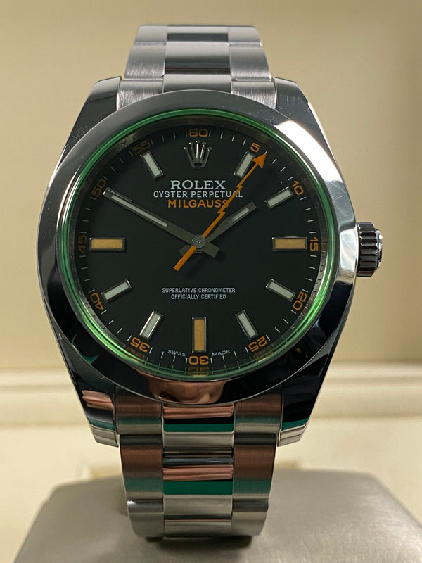 Rolex Milgauss - 2012 - Black Dial Green Crystal - 116400GV *FULL SET*
