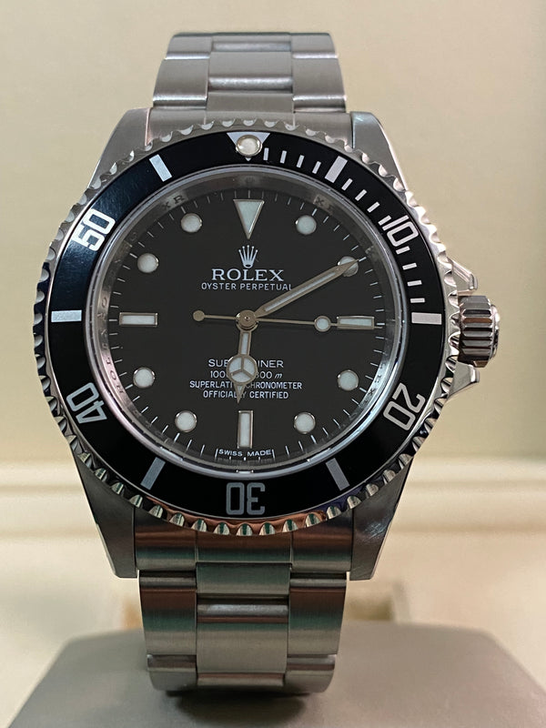 Rolex Steel No Date Submariner - 2012 - Pre-Ceramic Bezel - Black Dial - 14060M *FULL SET*