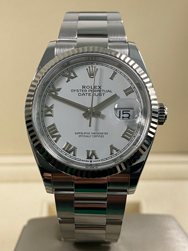 Rolex Datejust 36 - 2021 - White Roman Dial - 126234 *FULL SET*
