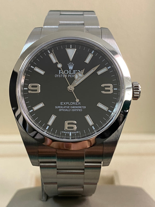 Rolex Oyster Perpetual Explorer - 2013 - Black Dial - Smooth Bezel - 214270 *FULL SET*