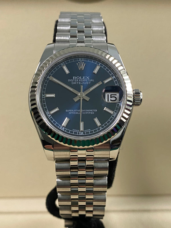 Rolex Datejust 31 - 2018 - Blue Index Dial - 178274 *FULL SET*