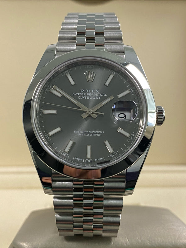 Rolex Datejust 41 - 2017 -Rhodium Index Dial - 126300 *FULL SET*