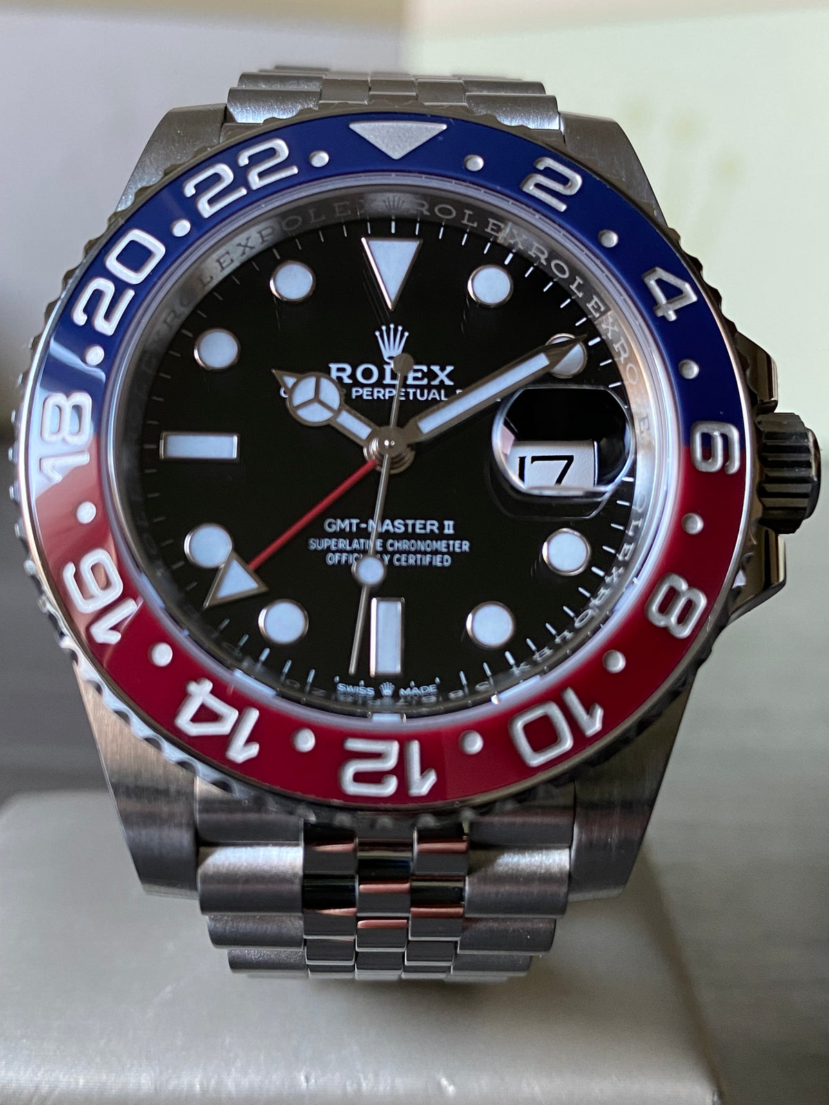 Rolex Steel GMT-Master II - 2020 - "Pepsi" - Black Dial - Jubilee Bracelet - 126710BLRO