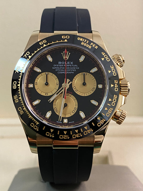 Rolex Yellow Gold Cosmograph Daytona - 2023 - "Paul Newman" Dial - Oysterflex - 116518LN *FULL SET*