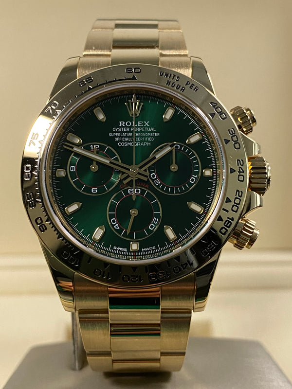 Rolex Cosmograph Daytona -  2020 - Green Dial "John Mayor" - 116508 *FULL SET*